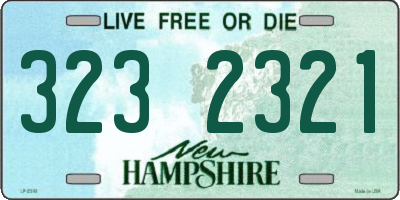 NH license plate 3232321