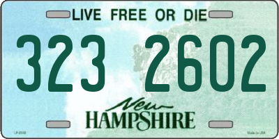 NH license plate 3232602