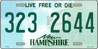 NH license plate 3232644
