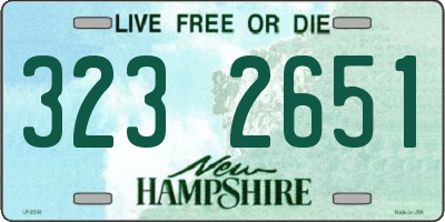 NH license plate 3232651