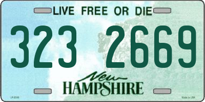 NH license plate 3232669