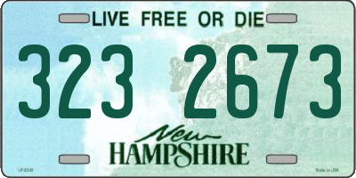NH license plate 3232673