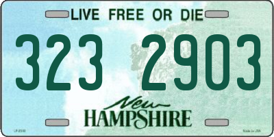NH license plate 3232903