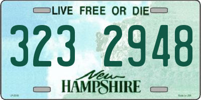 NH license plate 3232948