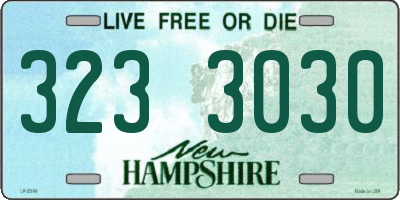 NH license plate 3233030