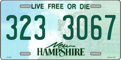 NH license plate 3233067