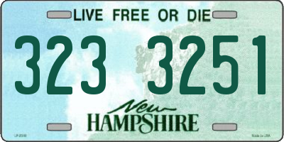 NH license plate 3233251
