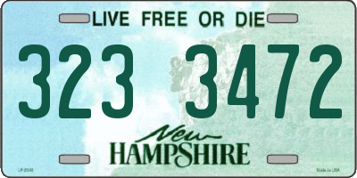 NH license plate 3233472