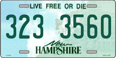 NH license plate 3233560