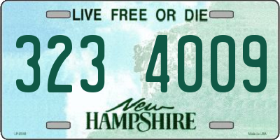 NH license plate 3234009