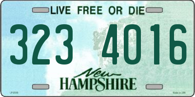 NH license plate 3234016