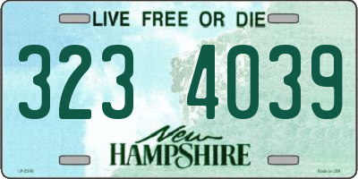 NH license plate 3234039