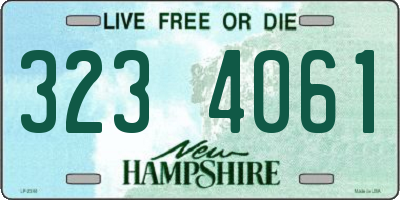 NH license plate 3234061