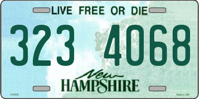 NH license plate 3234068