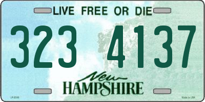 NH license plate 3234137