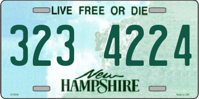 NH license plate 3234224
