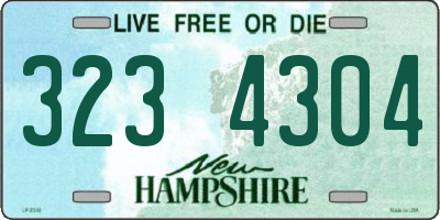 NH license plate 3234304