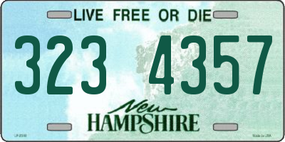 NH license plate 3234357
