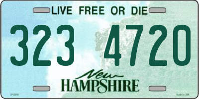 NH license plate 3234720