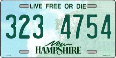 NH license plate 3234754