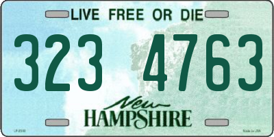NH license plate 3234763