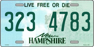 NH license plate 3234783