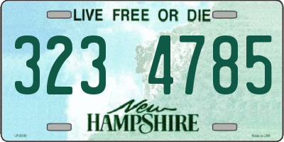NH license plate 3234785