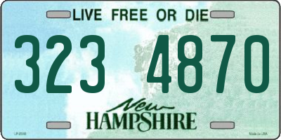 NH license plate 3234870