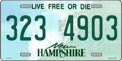 NH license plate 3234903