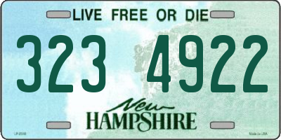 NH license plate 3234922