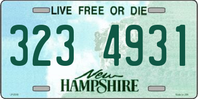 NH license plate 3234931