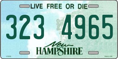 NH license plate 3234965