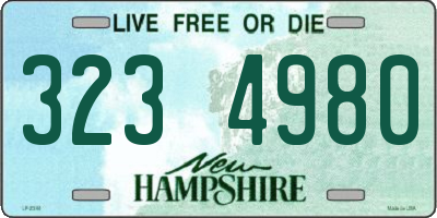 NH license plate 3234980
