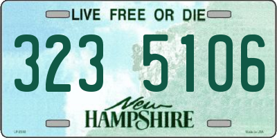 NH license plate 3235106
