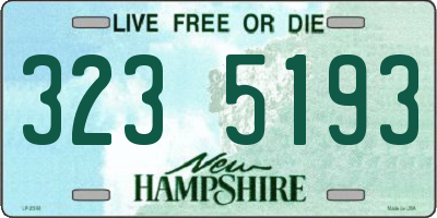 NH license plate 3235193