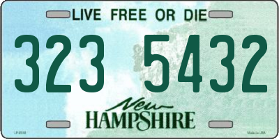NH license plate 3235432