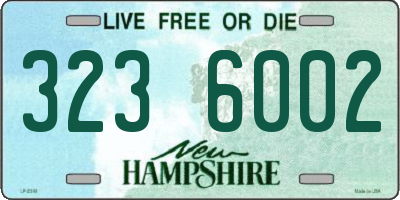 NH license plate 3236002