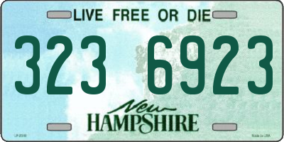 NH license plate 3236923