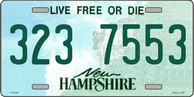 NH license plate 3237553