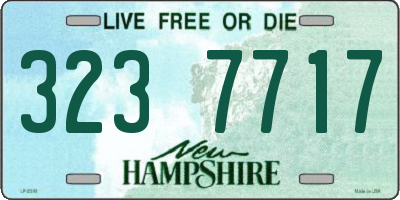 NH license plate 3237717