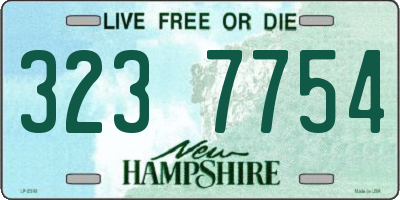 NH license plate 3237754