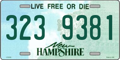 NH license plate 3239381