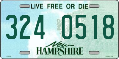 NH license plate 3240518