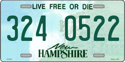NH license plate 3240522