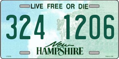 NH license plate 3241206