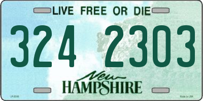 NH license plate 3242303