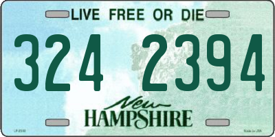 NH license plate 3242394