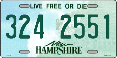 NH license plate 3242551