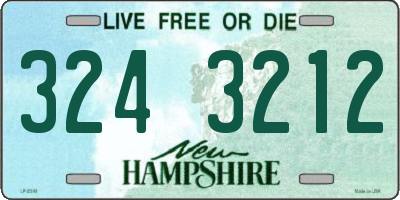 NH license plate 3243212