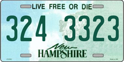 NH license plate 3243323